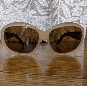 Prada Beige Oversized Sunglasses